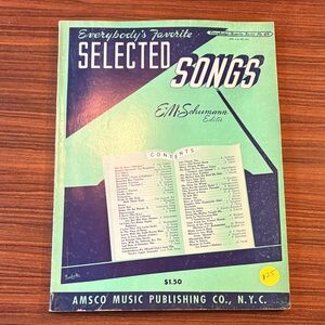 Selected Songs Vintage Sheet Music - Green & Navy
